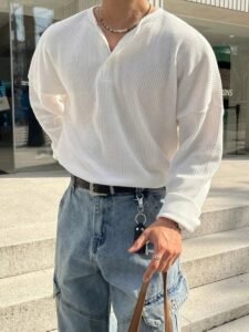 Men’s Henley Outfit Ideas _ Simple Glow Up Style